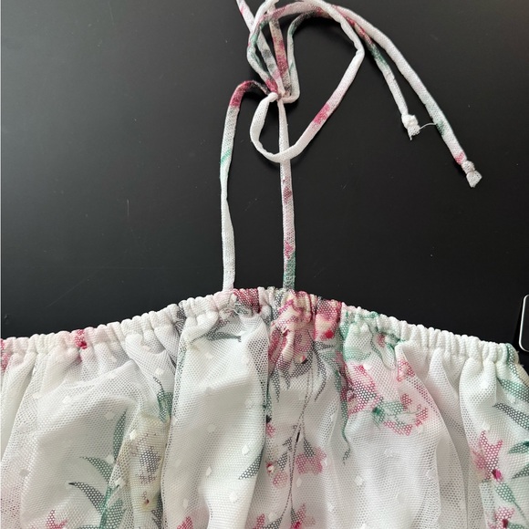 Floral Sheer Ruffle Top - Picture 4 of 4